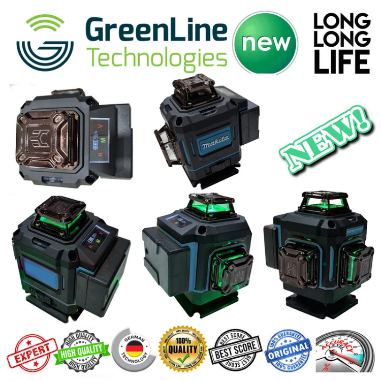 تراز لیزری ماکیتا مدل نور سبز 16 لاین