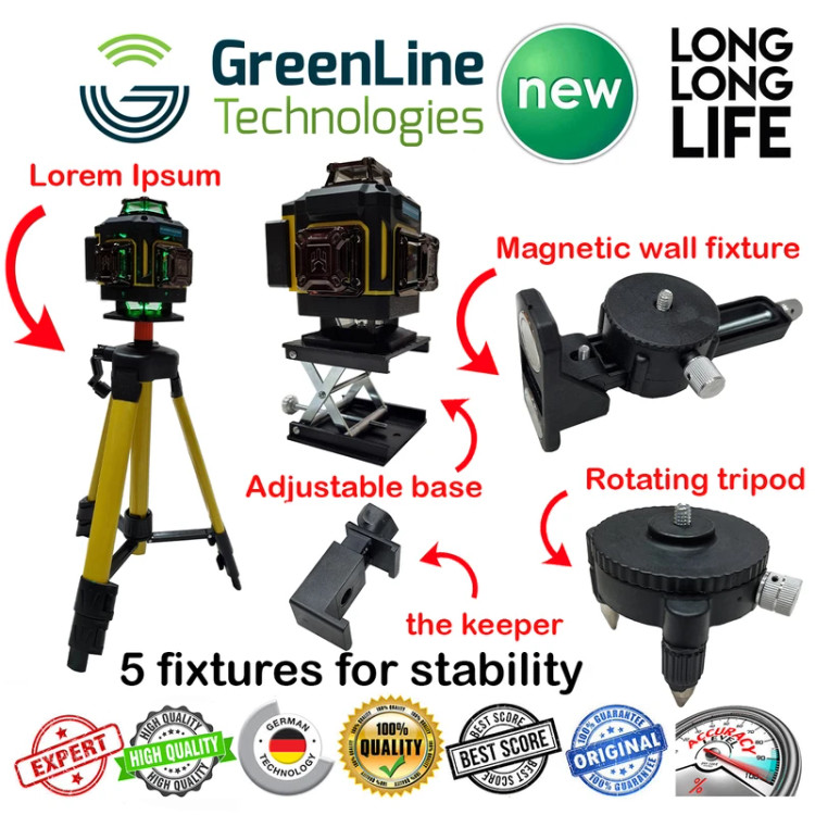 تراز لیزری ماکیتا مدل نور سبز 16 لاین