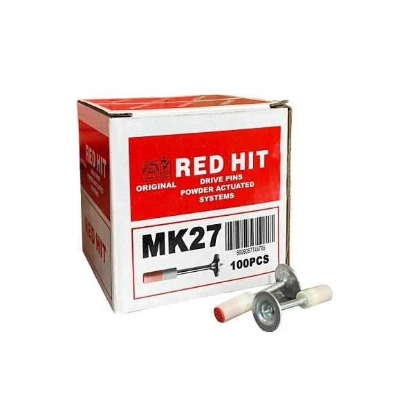 میخ و چاشنی سرخود RED HITمدل MK27 سایز 2/7 (بسته 100 عددی) خرید کارتنی درصد همکاری